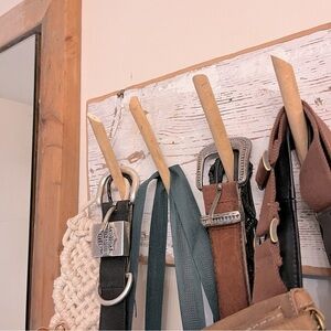 Hand made wooden  accessories rack